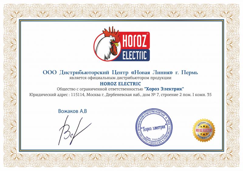 Сертификат Horoz
